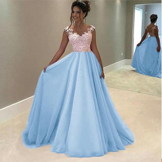 Long lace evening gowns prom dress   cg10045