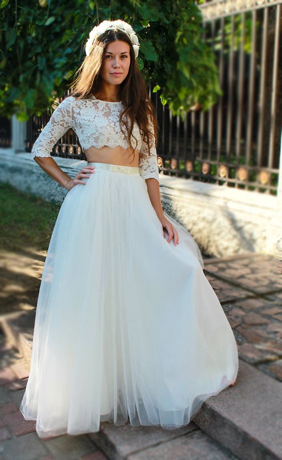 Ivory tulle skirt long tulle skirt women bridal prom Dress   cg10178