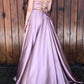 Lace Up Lilac Long Prom Dress with Split-Front    cg10433