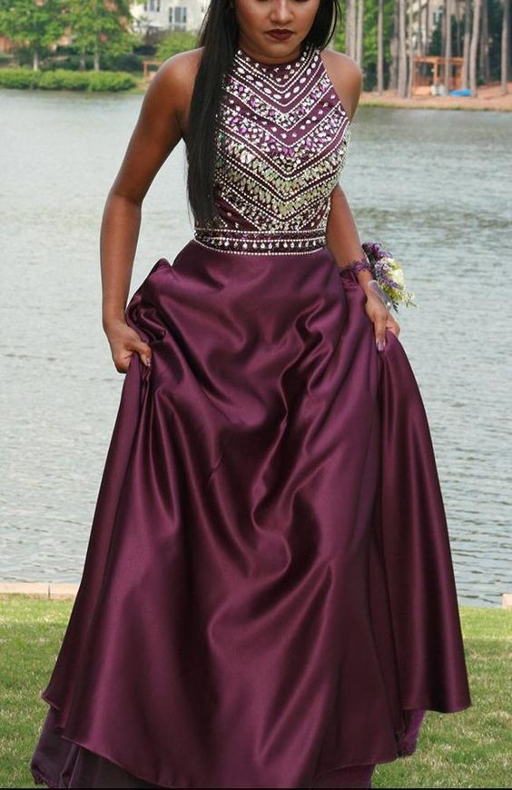 Sequined Evening Party Gown Beaded Prom Formal Dresses Long   cg10667