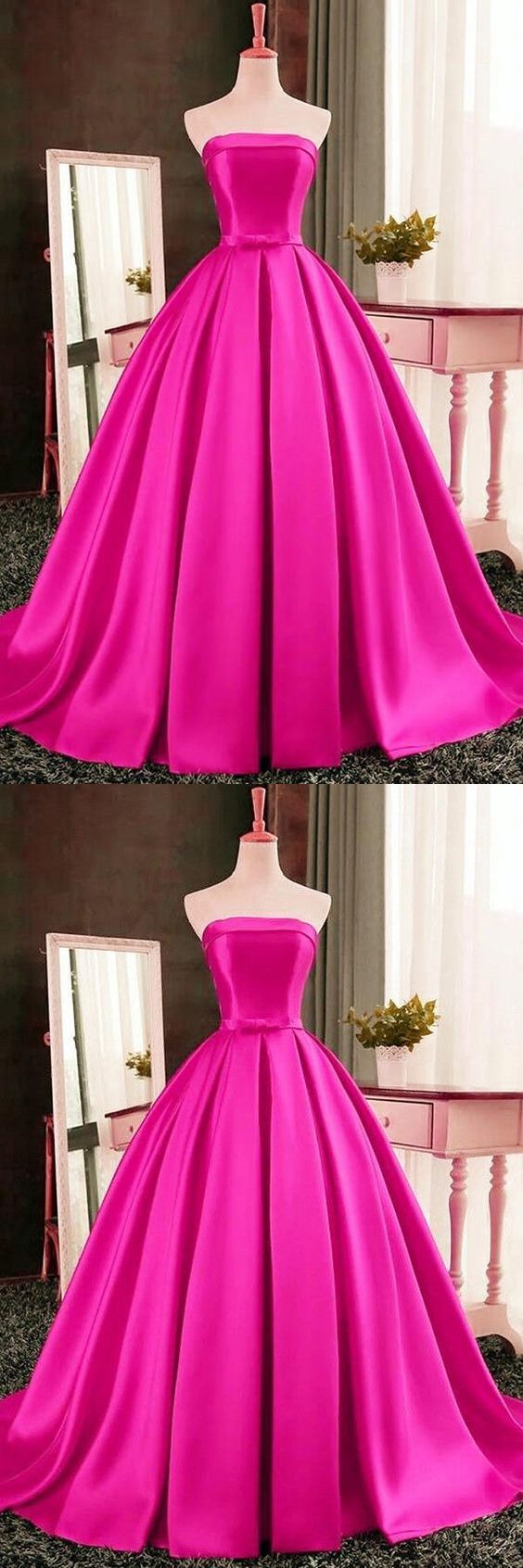 ball gown prom dresses,winter formal dress,pink quinceanera dress,satin ball gown cg4425