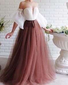 Off the shoulder tulle prom dress  cg7406
